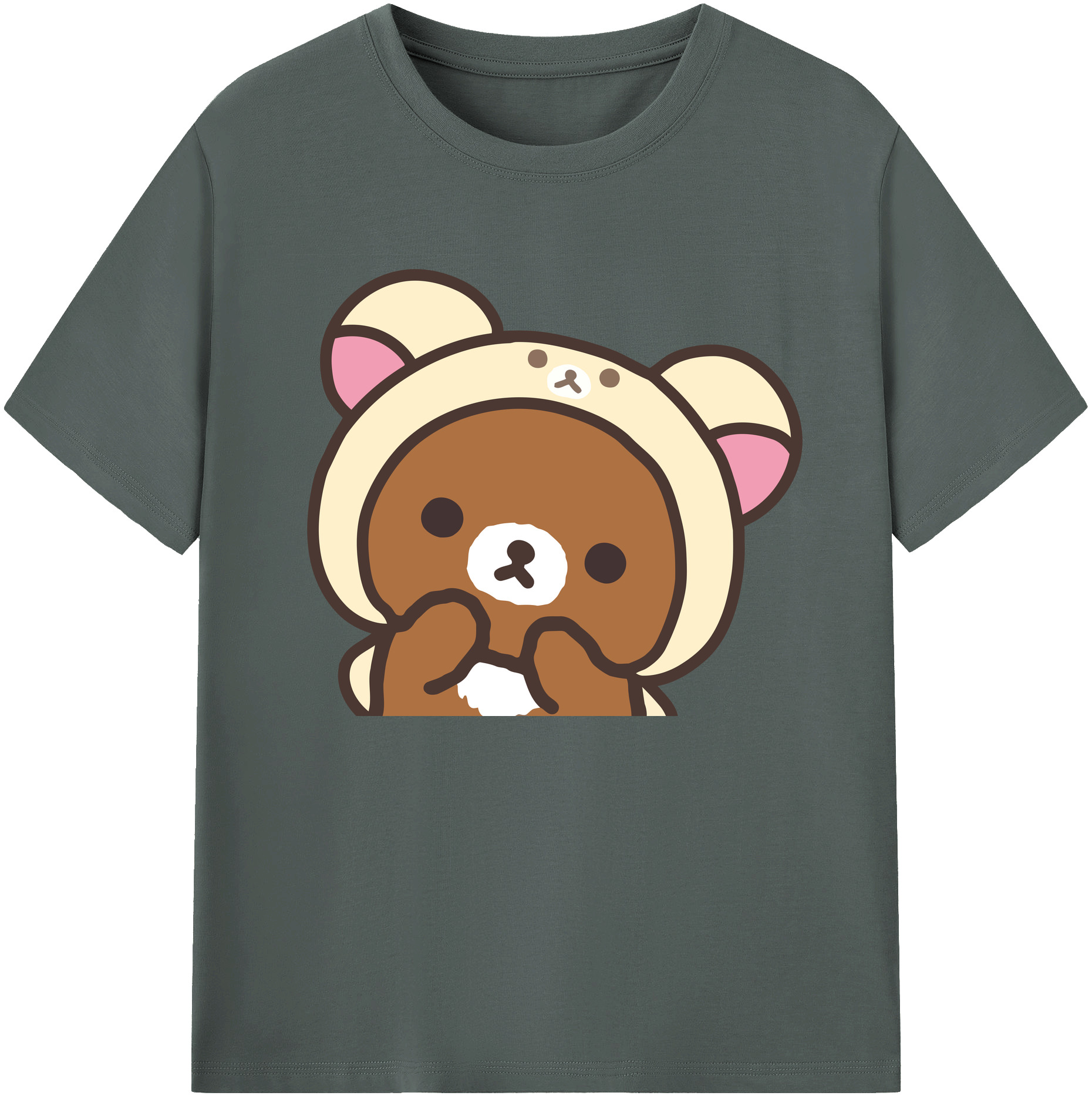 （画像用） リラックマ リラックマ キイロイトリ Rilakkuma Korilakkuma Kiiroitori 綿100％ メンズ半袖Tシャツ｜肌触りやわらか＆通気性